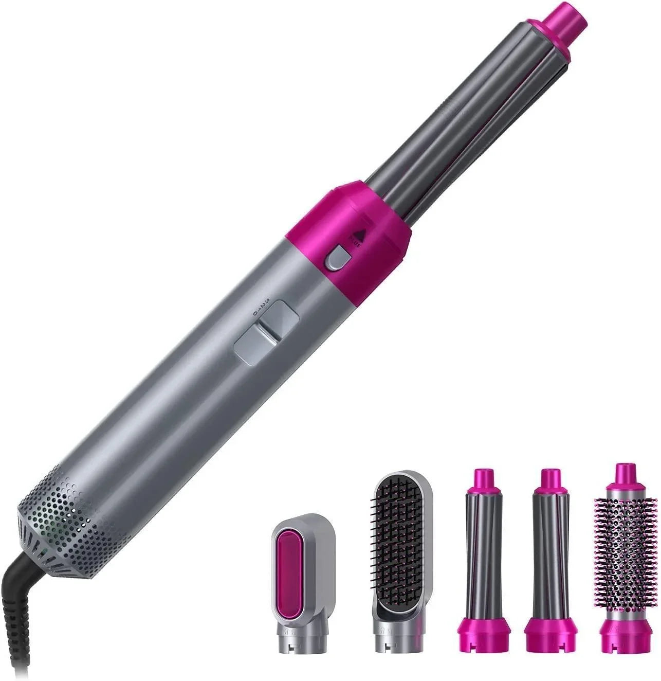 5-in-1 Hot Air Brush Hair Styler – Hair Dryer, Straightener, Curler & Volumizer