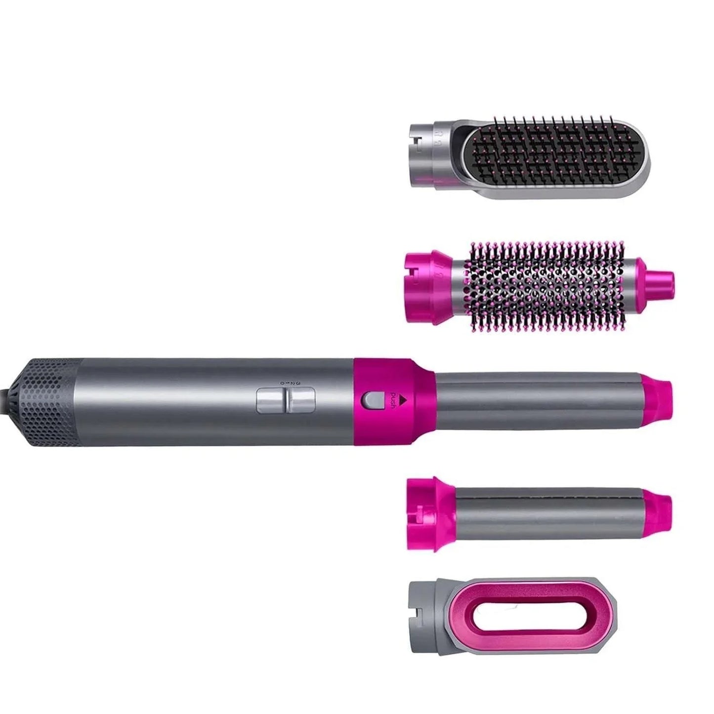 5-in-1 Hot Air Brush Hair Styler – Hair Dryer, Straightener, Curler & Volumizer