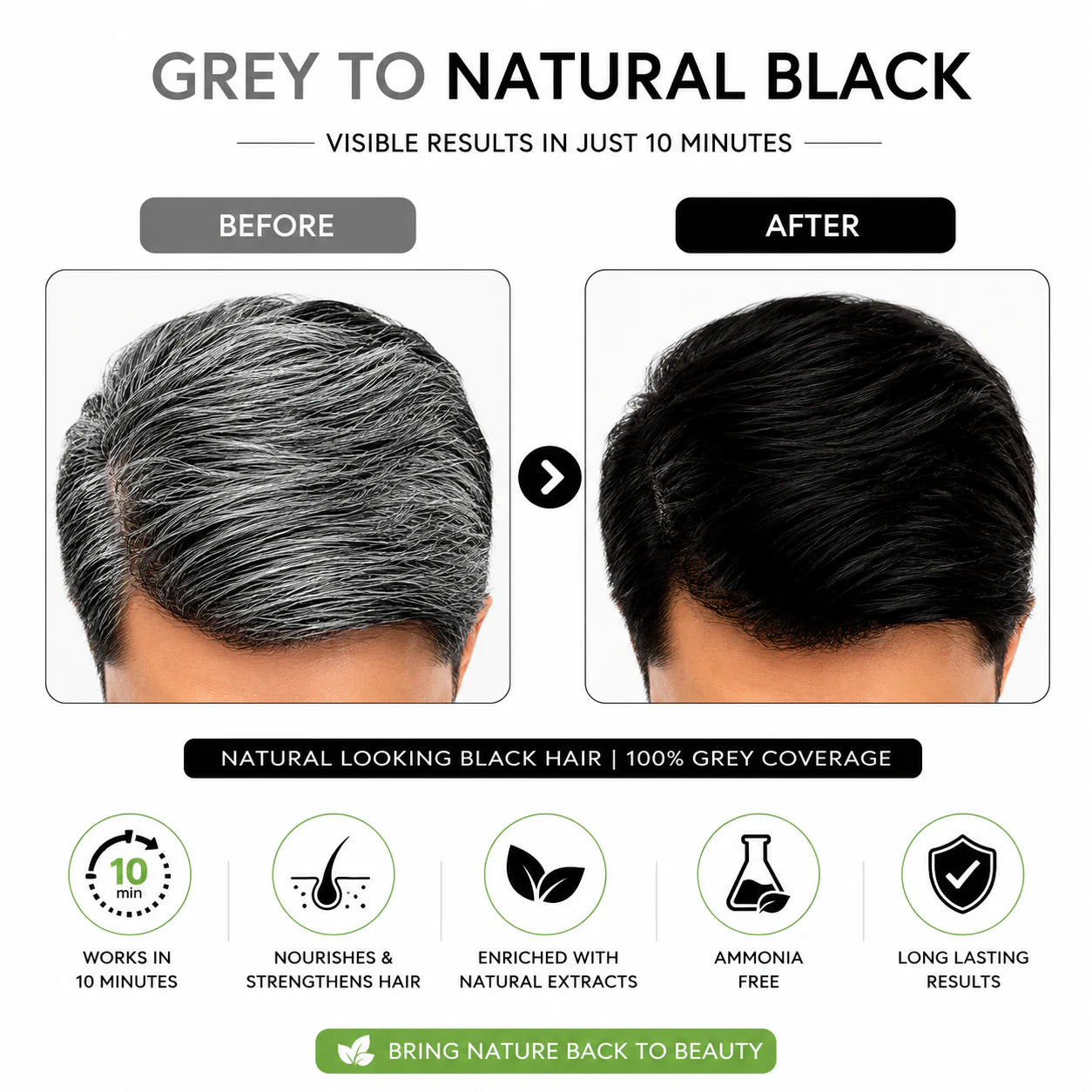 Fruit Vinegar Hair Color Gel (Pack of 2) | 100% Grey Coverage