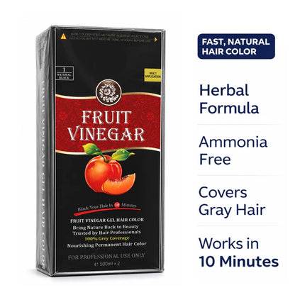 Fruit Vinegar Hair Color Gel (Pack of 2) | 100% Grey Coverage