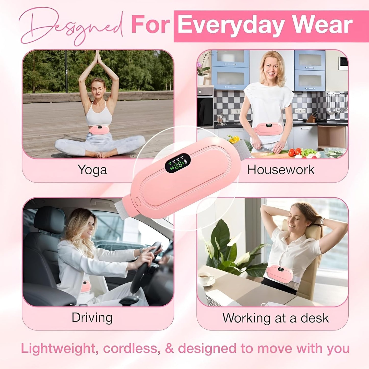 Portable Rechargeable Heating Belt For Women