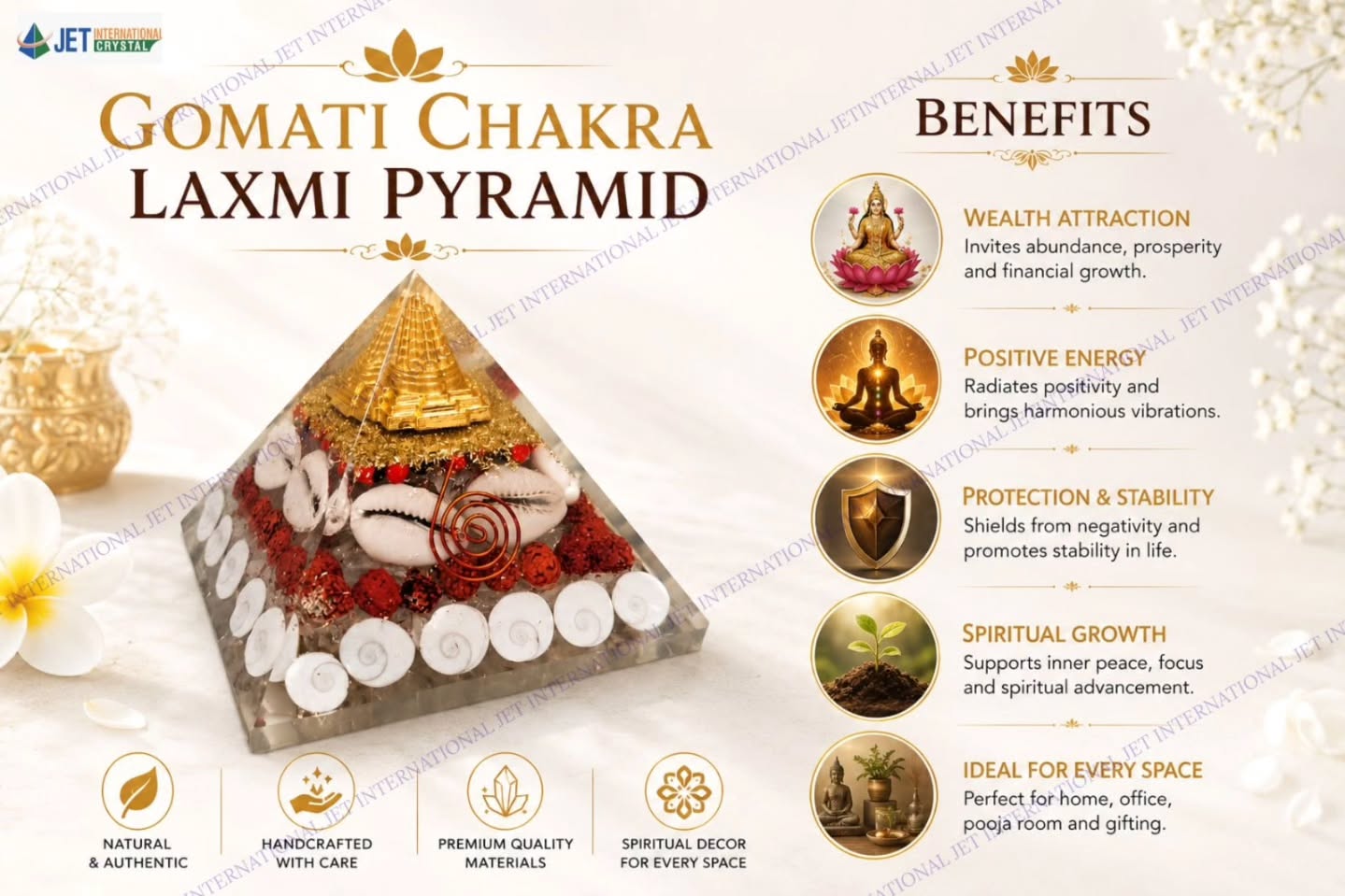 🏡 Lucky Aura Wealth Pyramid Energy Crystal 🌟