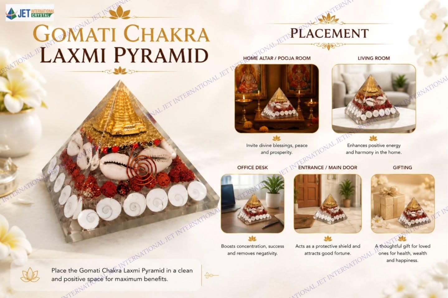 🏡 Lucky Aura Wealth Pyramid Energy Crystal 🌟