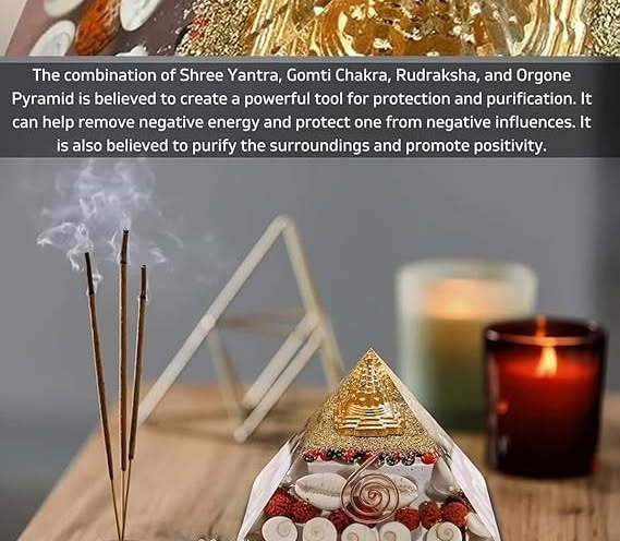 🏡 Lucky Aura Wealth Pyramid Energy Crystal 🌟